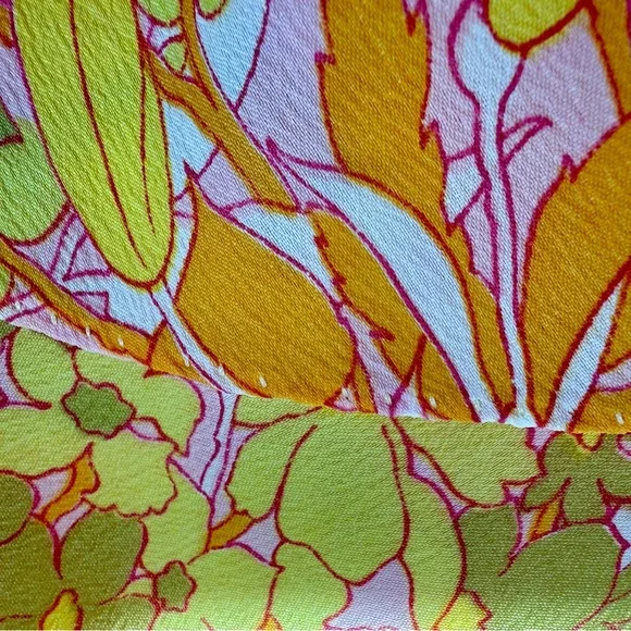 RARE VINTAGE 60s flower child DRESS - Picture 5 of 8